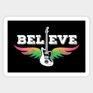 Believe Colorful Guitar Wings Offset Style Electric Guitar Sticker